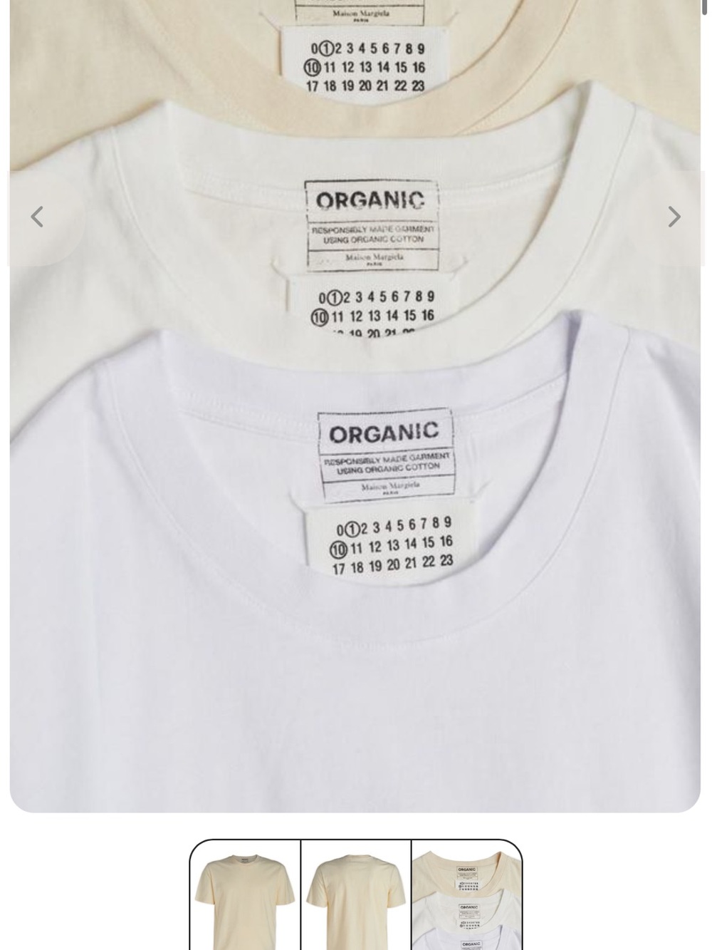 Maison Martin Margiela Short-Sleeve Organic Crew Tee in soft white